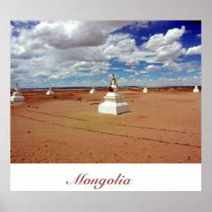 Stupas in Shambhala Land Poster