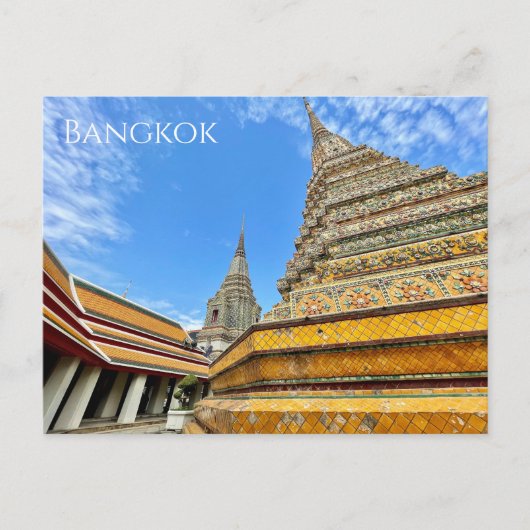 Stupas Wat Pho Bangkok Briefkaart (Voorkant)