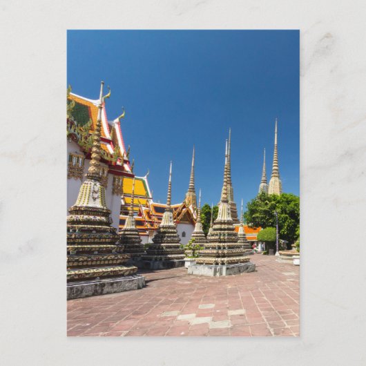 Stupas, Wat Pho, Bangkok, Thailand Briefkaart (Voorkant)