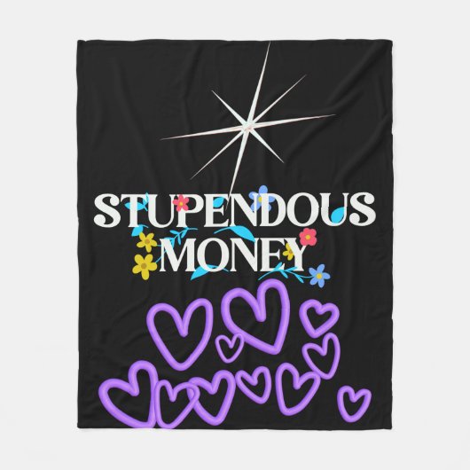 Stupendous Money  Fleece Deken (Voorkant)