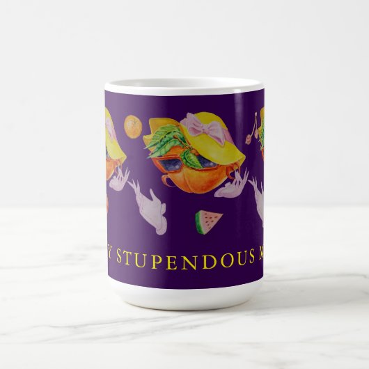 STUPENDOUSLY FRUIT DESIGNED WOMEN'S MUG MAGISCHE MOK (Midden)