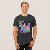Stupid Aangrenzend Tri-Blend Shirt (Voorkant volledig)