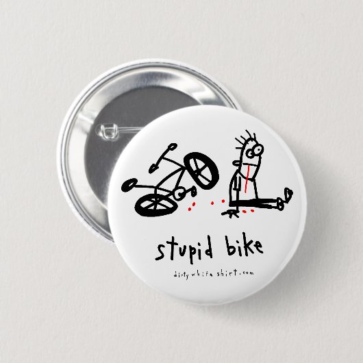 Stupid Bike Ronde Button 5,7 Cm (Voorkant /achterkant)
