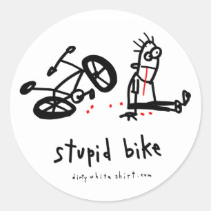 Stupid Bike Ronde Sticker