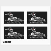 Stupid Canadian Wolf Bird Funny Canada Gift Loon  Rechthoekige Sticker (Vel)