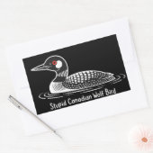 Stupid Canadian Wolf Bird Funny Canada Gift Loon  Rechthoekige Sticker (Envelop)