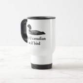 Stupid Canadian Wolf Bird Hockey Romance for Hocke Reisbeker (Voorkant links)