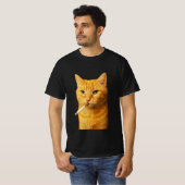 Stupid Cool Funny Cat Meme| Kat roken met sigaar T-shirt (Voorkant volledig)