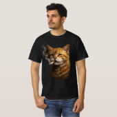 Stupid Cool Funny Cat Meme — Orange Cat Smoking T-shirt (Voorkant volledig)