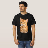 Stupid Cool Funny Cat Meme Smoking Cat cigarette  T-shirt (Voorkant volledig)