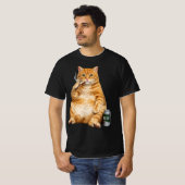 Stupid Cool Funny Cat Meme Smoking Cat cigarette  T-shirt (Voorkant volledig)
