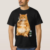 Stupid Cool Funny Cat Meme Smoking Cat cigarette  T-shirt (Voorkant)