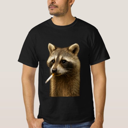 Stupid Cool Funny Raccoon Meme | Rookwasbeer w T-shirt (Voorkant)