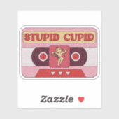 Stupid Cupid-cassettebandje - Valentijnsticker Sticker (Vel)