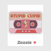 Stupid Cupid-cassettereband - Valentijnsticker Sticker (Vel)