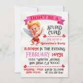 Stupid Cupid Galentine's Valentijnsdagfeestje Kaart (Voorkant)
