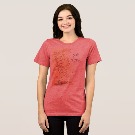 Stupid Cupid's love Tri-Blend Shirt (Voorkant volledig)