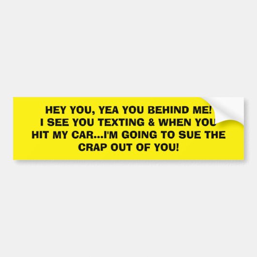 STUPID-DRIVERS MORONS OP DE WEG TEXEN BUMPERSTICKER (Voorkant)