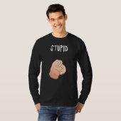 Stupid hand-irony & satire for nerds Point@u T-shirt (Voorkant volledig)