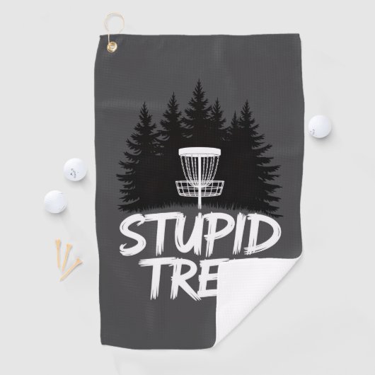 Stupid Tree Disc Golf Funny Frisbee Golf Golfer Golfhanddoek (Insitu)