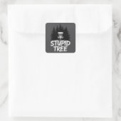 Stupid Tree Disc Golf Funny Frisbee Golf Golfer Vierkante Sticker (Tas)
