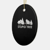 Stupid Tree Disk Golf Sports Lover Gift Keramisch Ornament (Links)