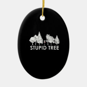 Stupid Tree Disk Golf Sports Lover Gift Keramisch Ornament