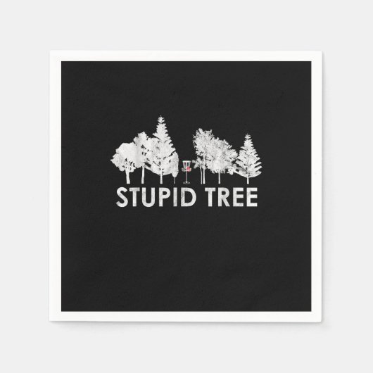 Stupid Tree Disk Golf Sports Lover Gift Servet (Voorkant)