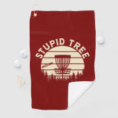 Stupid Tree Funny Disc Golf Sports Golfhanddoek (Insitu)