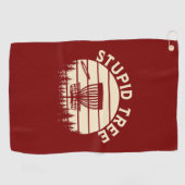 Stupid Tree Funny Disc Golf Sports Golfhanddoek (Horizontaal)
