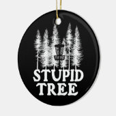 Stupid Tree Funny Disk Golf Player Flying Disk Keramisch Ornament (Links)