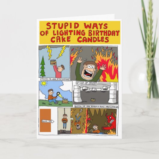 Stupid Ways of Lighting Birthday Cakes 2 Card Kaart (Voorkant)