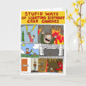 Stupid Ways of Lighting Birthday Cakes 2 Card Kaart (Gele Bloem)