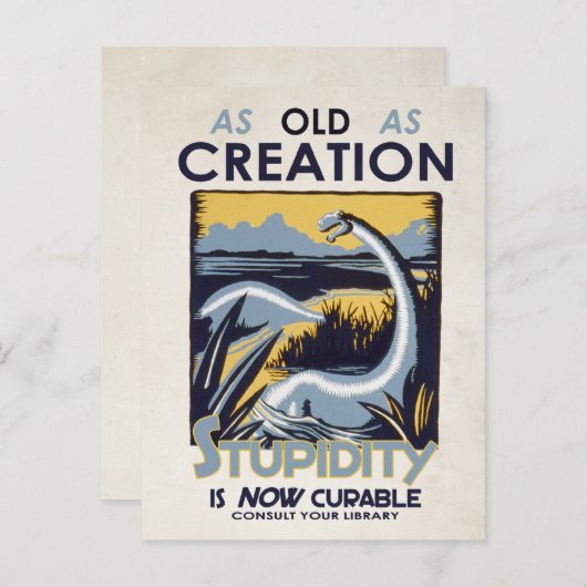 Stupiditeit is NU genezen! Briefkaart (Voorkant / Achterkant)