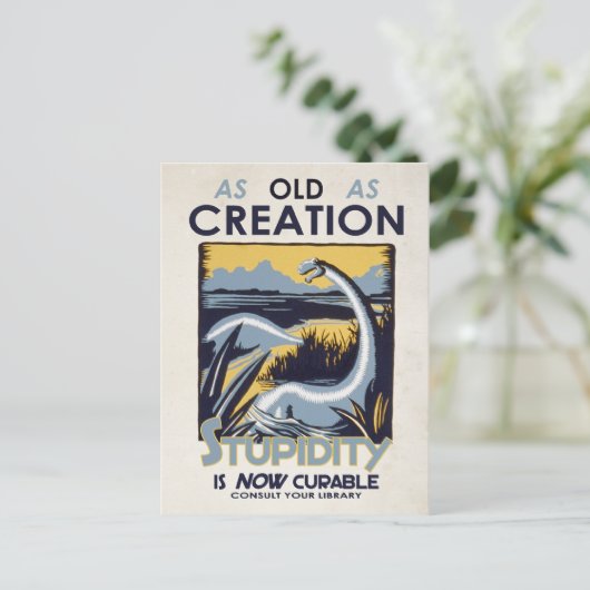 Stupiditeit is NU genezen! Briefkaart (Staand voorkant)