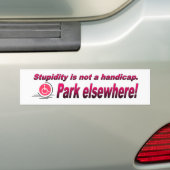 Stuptheid is GEEN handicap! Bumpersticker (Op auto)