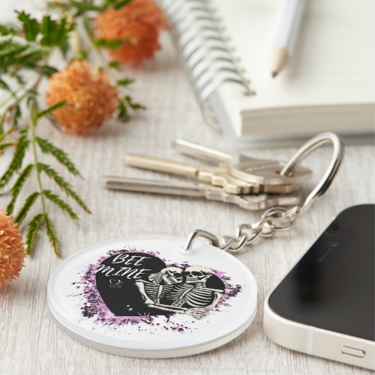 Sturdy acrylic keychain with cut pair (Voorkant Rechts)