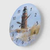 Sturdy Lighthouder op een Rocky Coast in Winter Grote Klok (Hoek)