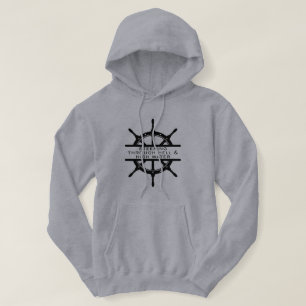 Sturen door hel en hoog water vissen hoodie