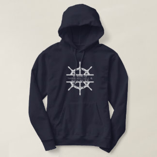 Sturen door hel en hoog water vissen hoodie