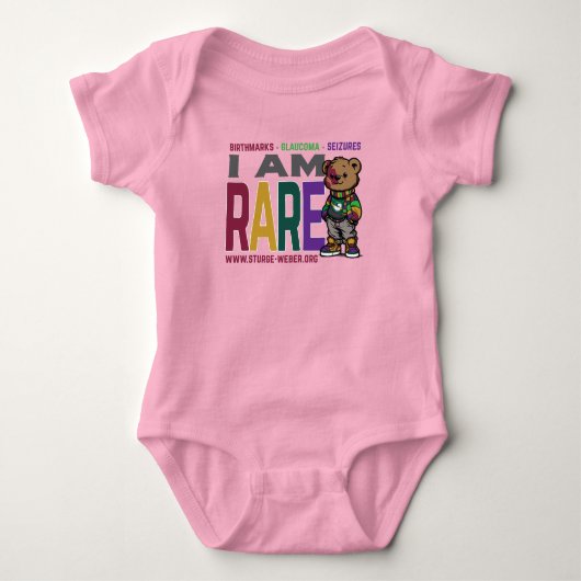 Sturge-Weber Zeldzame Beer Bewustzijn voor Baby Romper (Voorkant)