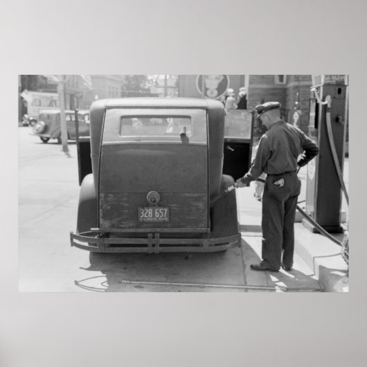 Sturgeon Bay Gas Station: 1940 Poster (Voorkant)