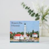 Sturgeon Bay Lighthouse, door County, Wisconsin Briefkaart (Staand voorkant)