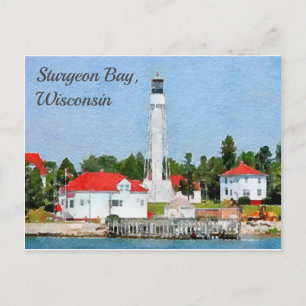 Sturgeon Bay Lighthouse, door County, Wisconsin Briefkaart