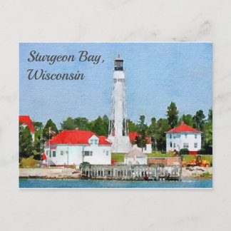 Sturgeon Bay Lighthouse, door County, Wisconsin Briefkaart