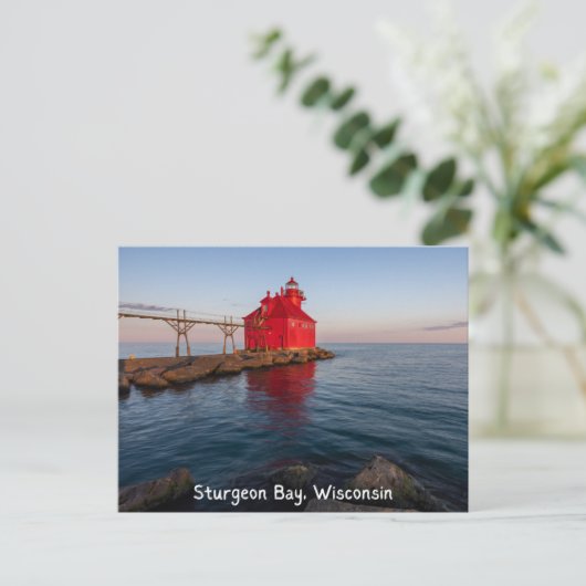 Sturgeon Bay Lighthouse Wisconsin Briefkaart (Staand voorkant)