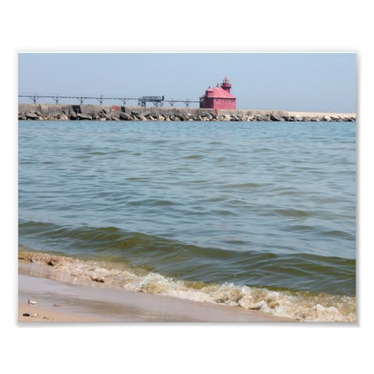 Sturgeon Bay Pier Head Lighthouse Print Foto Afdruk (Voorkant)
