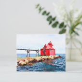 Sturgeon Bay, vuurtoren van Wisconsin Pierhead Briefkaart (Staand voorkant)