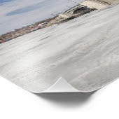 Sturgeon Bay, WI Bridge in Winter Foto Afdruk (Hoek)