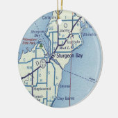 Sturgeon Bay WI Keramisch Ornament (Links)